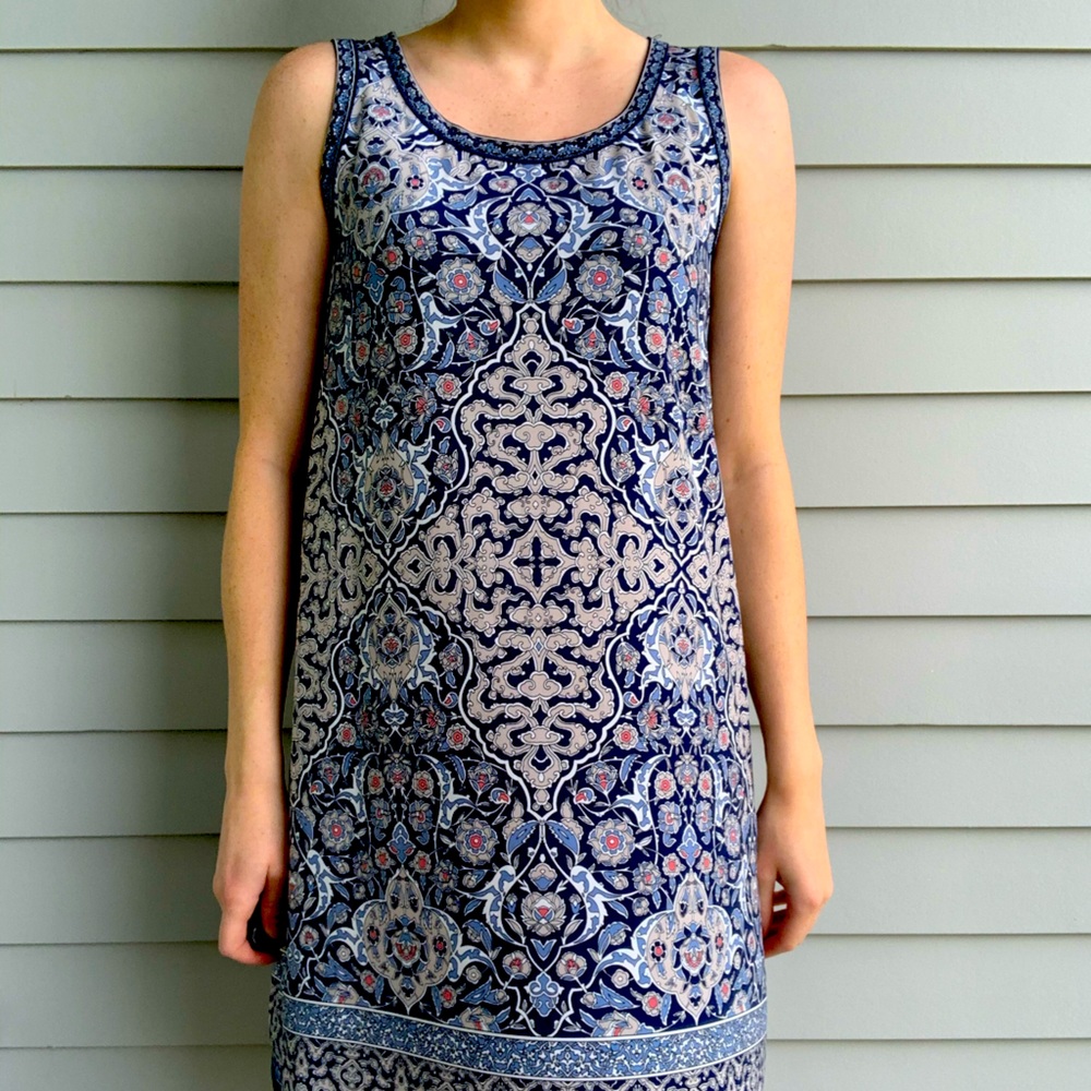 Max Studio Pattern Slip Summer Work Casual Dress